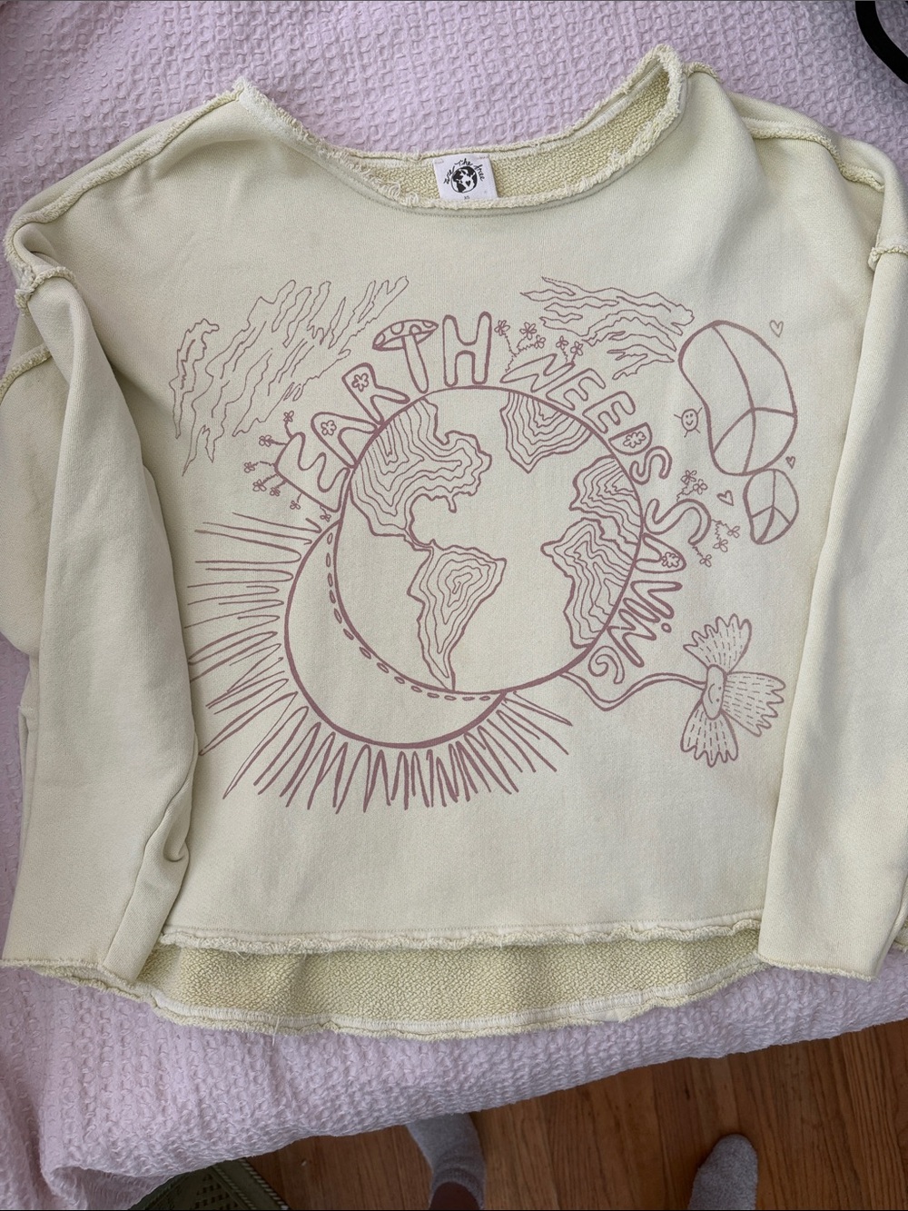 Free people we are free off shoulder sweatshirt